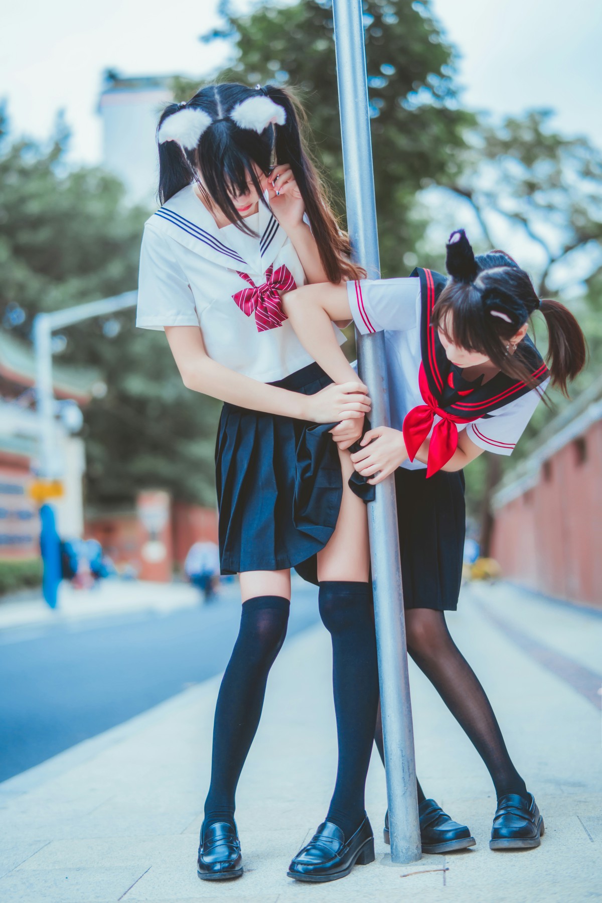 图片[12]-萝莉风COS 桜桃喵&amp;疯猫ss – JK百合2 – COSPLAY-小乔阁