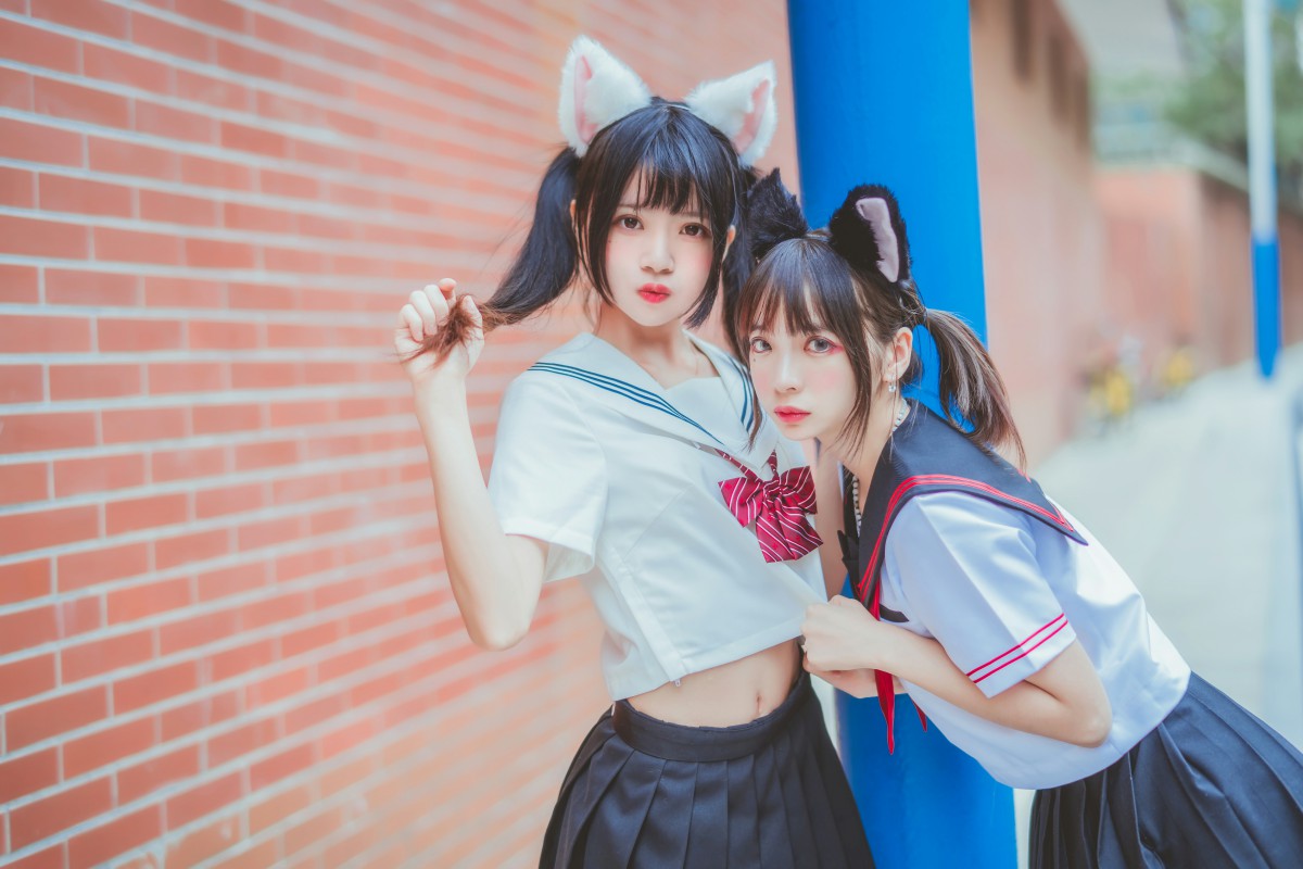 图片[14]-萝莉风COS 桜桃喵&amp;疯猫ss – JK百合2 – COSPLAY-小乔阁