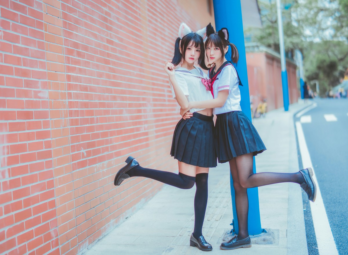 图片[15]-萝莉风COS 桜桃喵&amp;疯猫ss – JK百合2 – COSPLAY-小乔阁