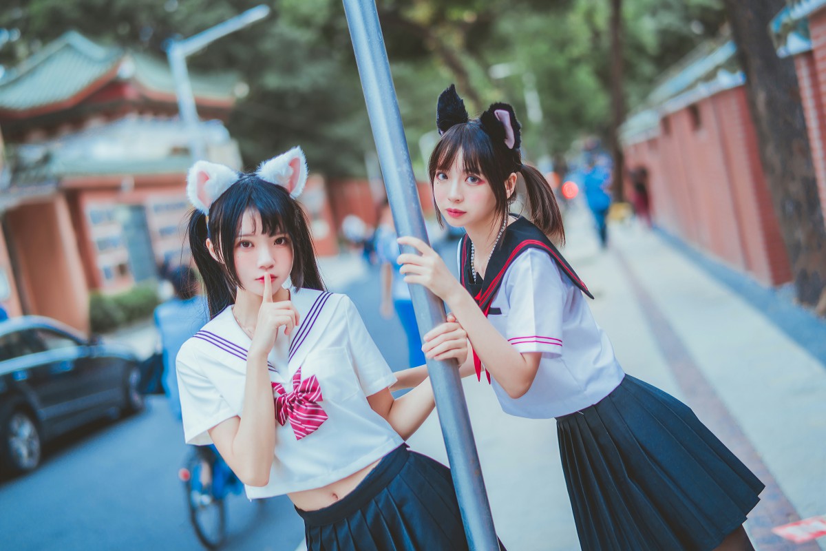图片[22]-萝莉风COS 桜桃喵&amp;疯猫ss – JK百合2 – COSPLAY-小乔阁