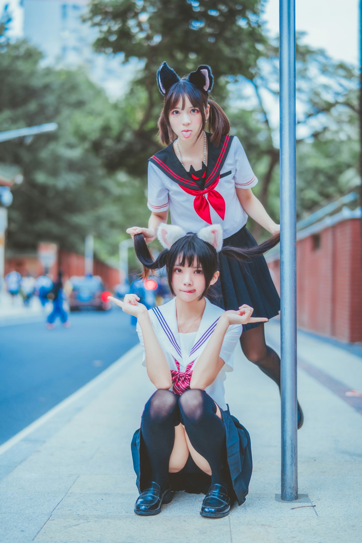 图片[23]-萝莉风COS 桜桃喵&amp;疯猫ss – JK百合2 – COSPLAY-小乔阁