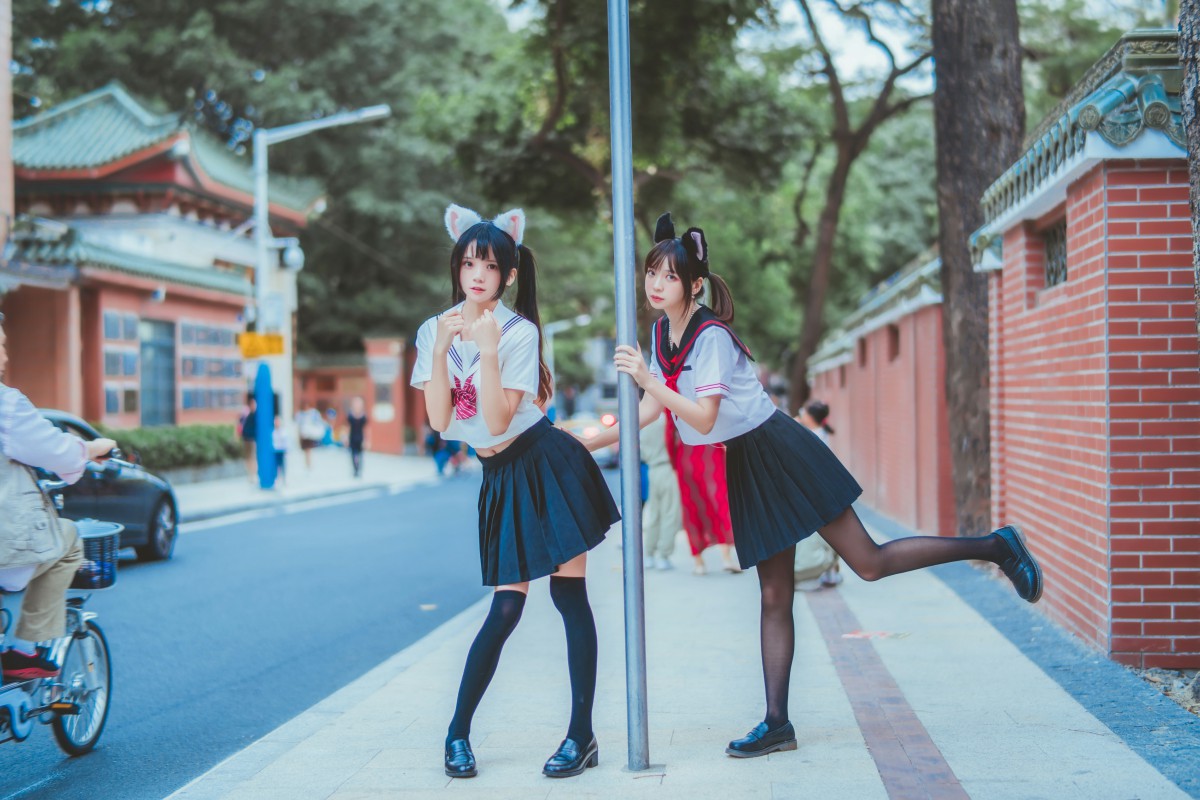 图片[24]-萝莉风COS 桜桃喵&amp;疯猫ss – JK百合2 – COSPLAY-小乔阁