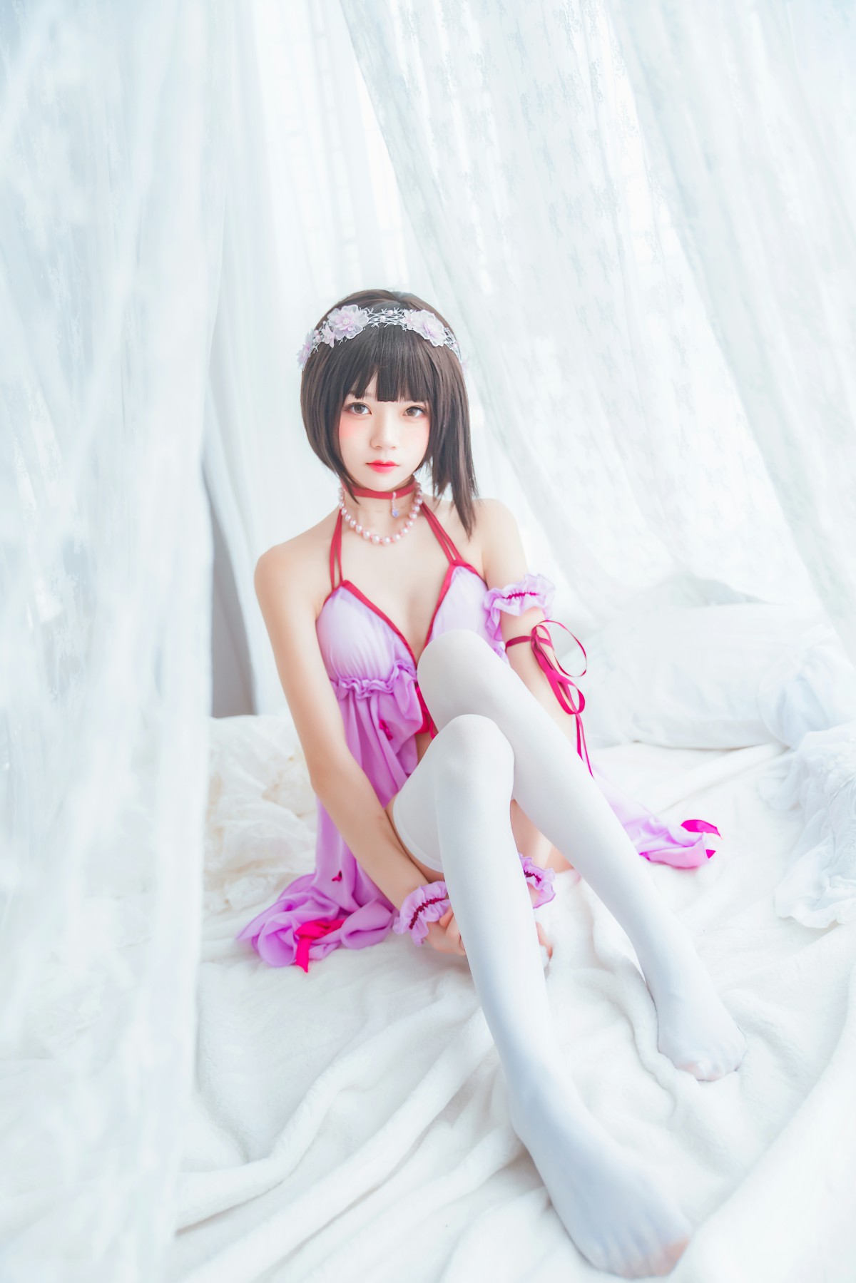 图片[6]-萝莉风COS 桜桃喵 – 加藤惠系列之小睡裙 – COSPLAY-小乔阁