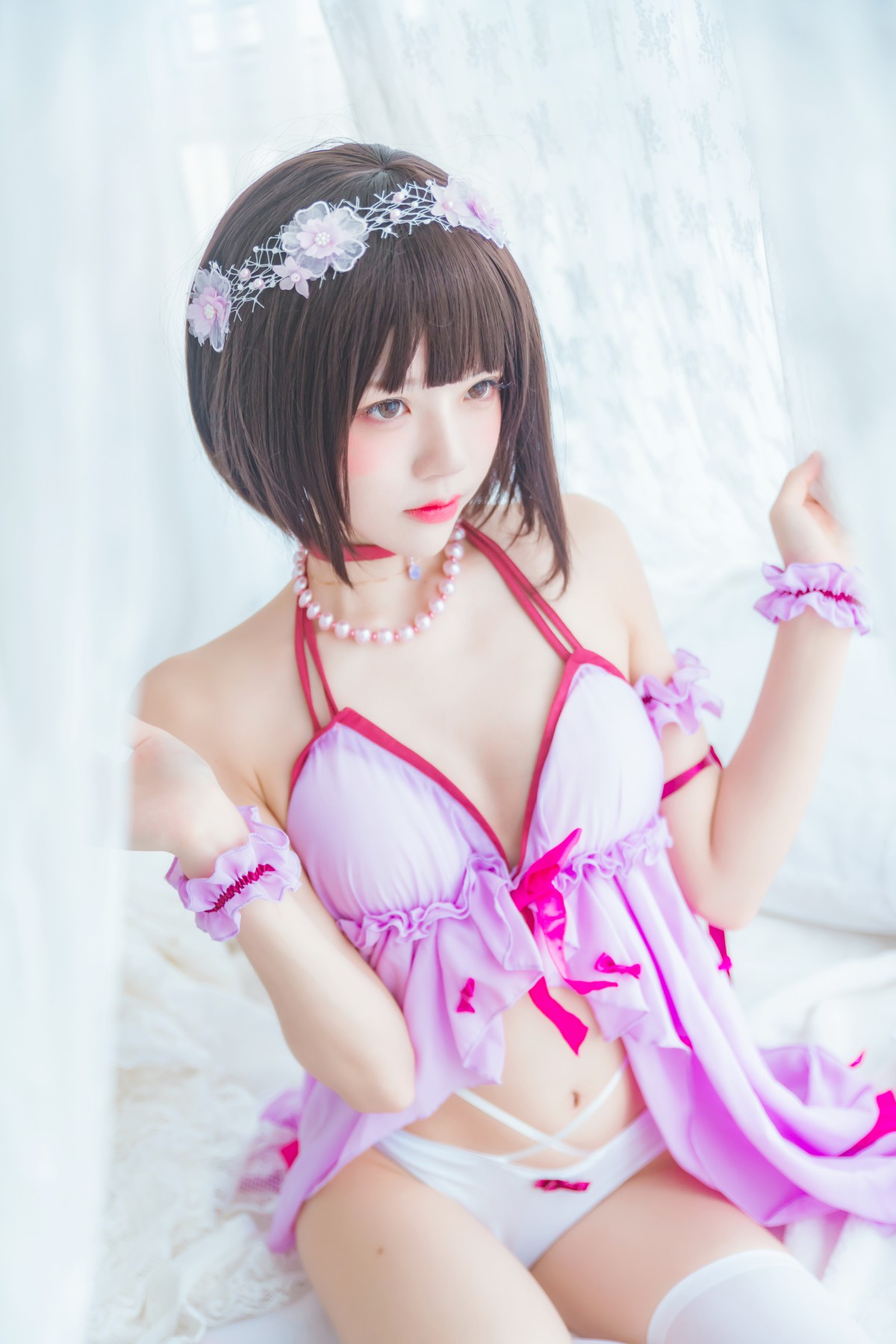 图片[8]-萝莉风COS 桜桃喵 – 加藤惠系列之小睡裙 – COSPLAY-小乔阁
