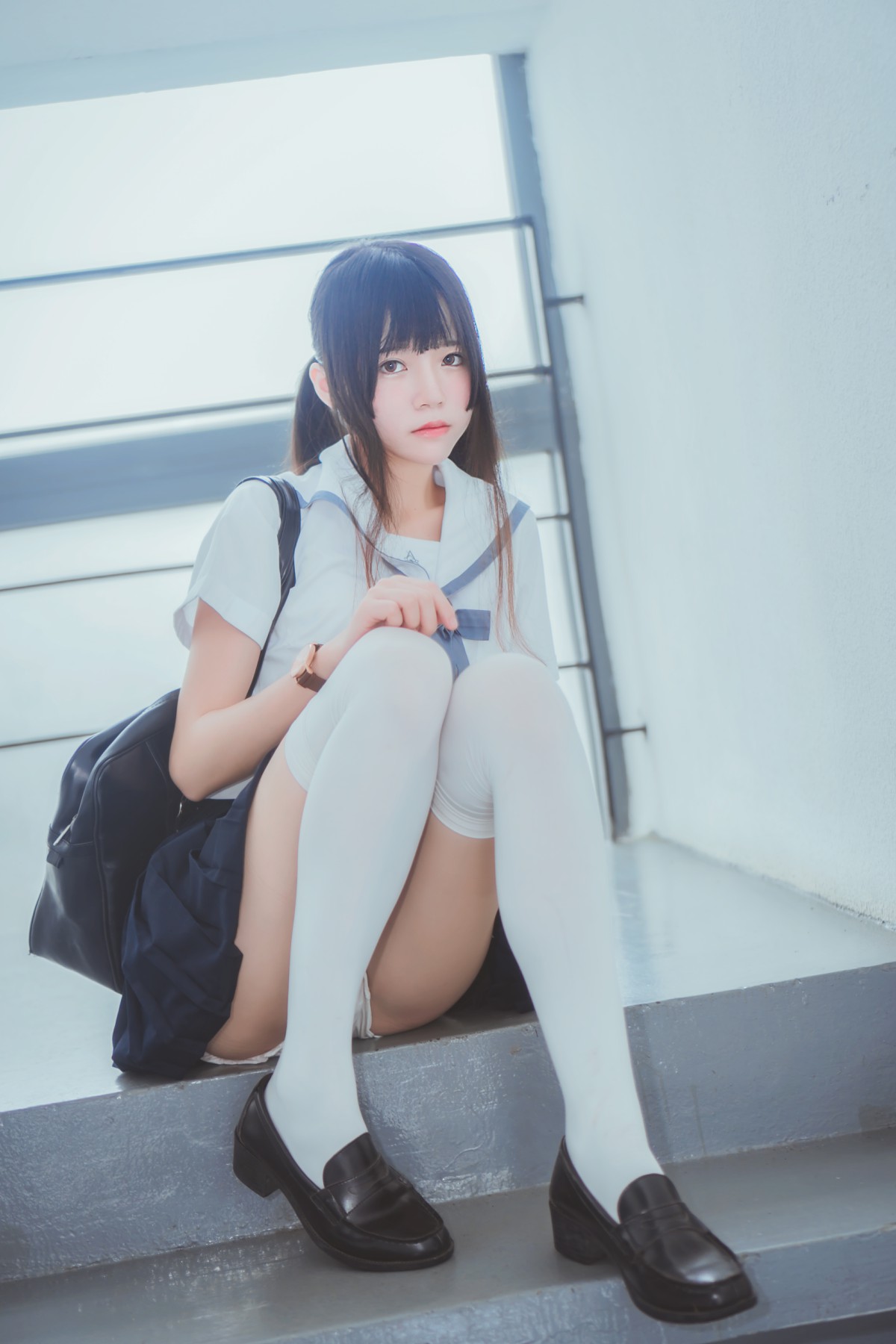 图片[2]-萝莉风COS 桜桃喵 – 蓝白水手服 – COSPLAY-小乔阁