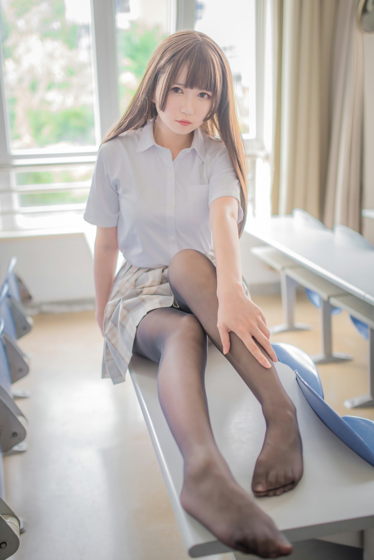 图片[18]-白金Saki写真 – 制服黑丝 – COSPLAY-小乔阁