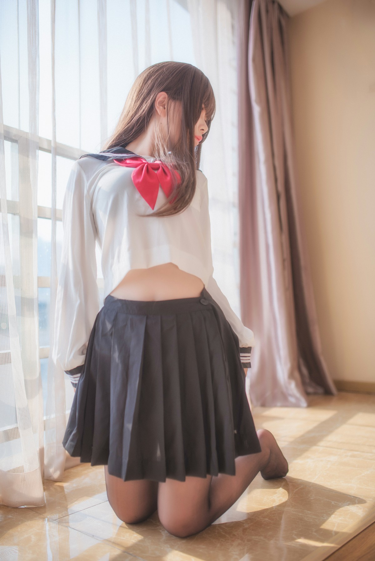 图片[4]-白金Saki写真 – 半透明水手服 – COSPLAY-小乔阁