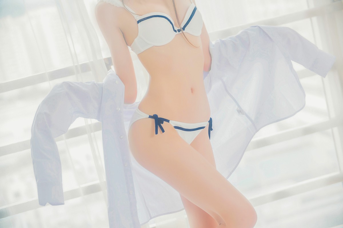 图片[4]-[桜桃喵]桜桃未熟-白衬衫双马尾 – COSPLAY-小乔阁