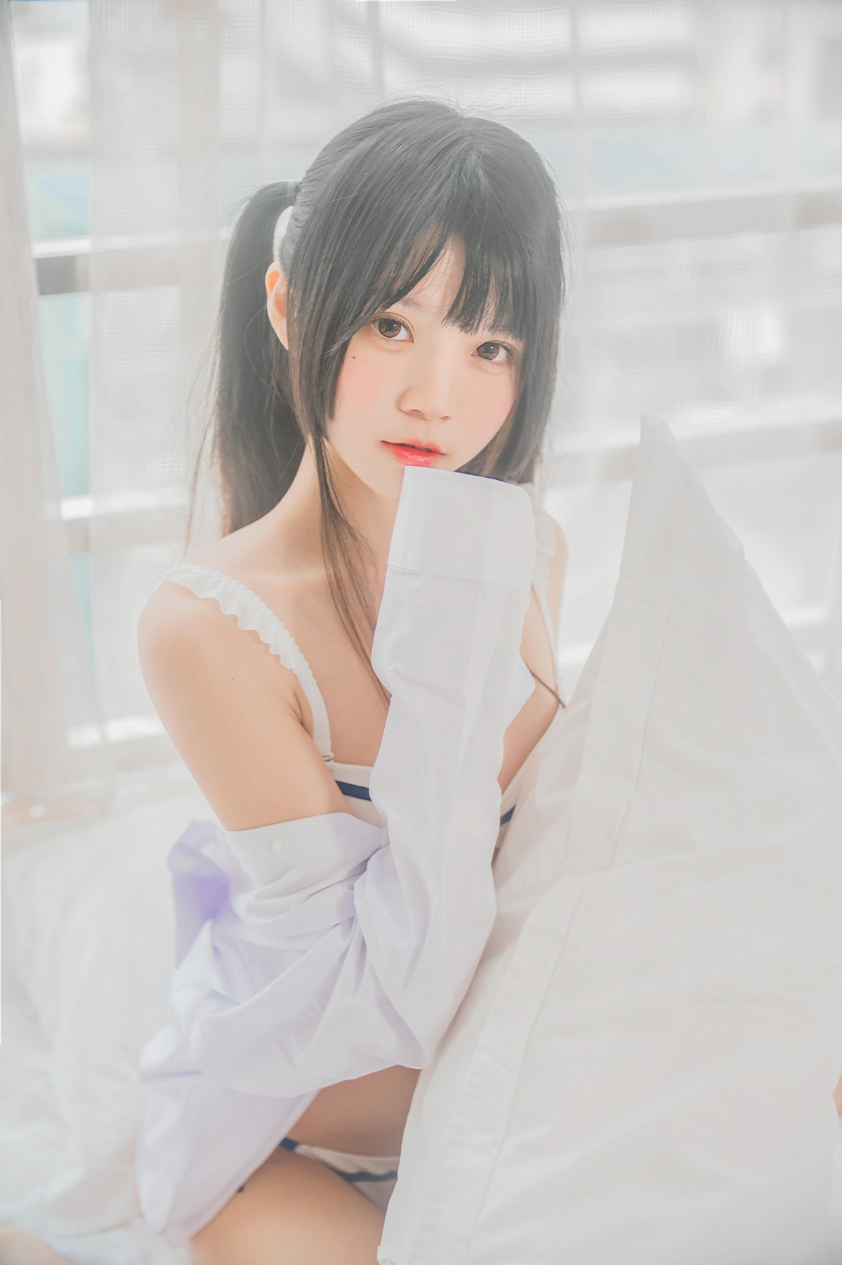 图片[17]-[桜桃喵]桜桃未熟-白衬衫双马尾 – COSPLAY-小乔阁