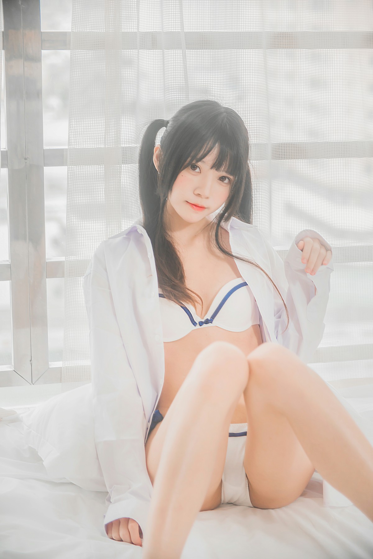 图片[21]-[桜桃喵]桜桃未熟-白衬衫双马尾 – COSPLAY-小乔阁