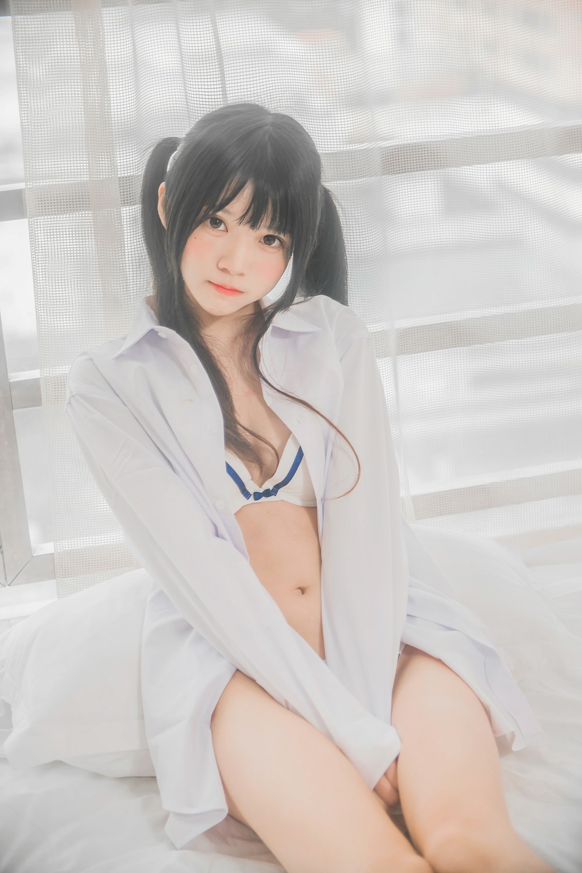 图片[22]-[桜桃喵]桜桃未熟-白衬衫双马尾 – COSPLAY-小乔阁