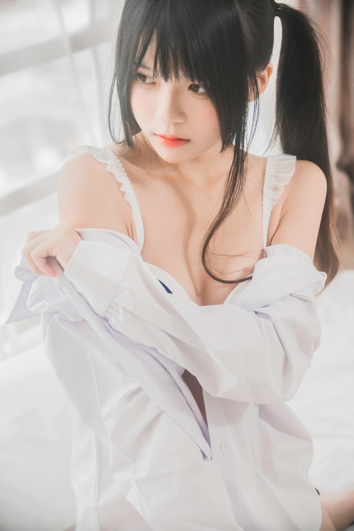 图片[25]-[桜桃喵]桜桃未熟-白衬衫双马尾 – COSPLAY-小乔阁
