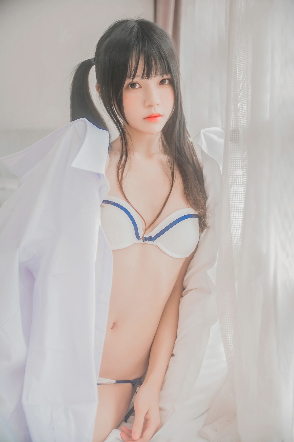 图片[30]-[桜桃喵]桜桃未熟-白衬衫双马尾 – COSPLAY-小乔阁