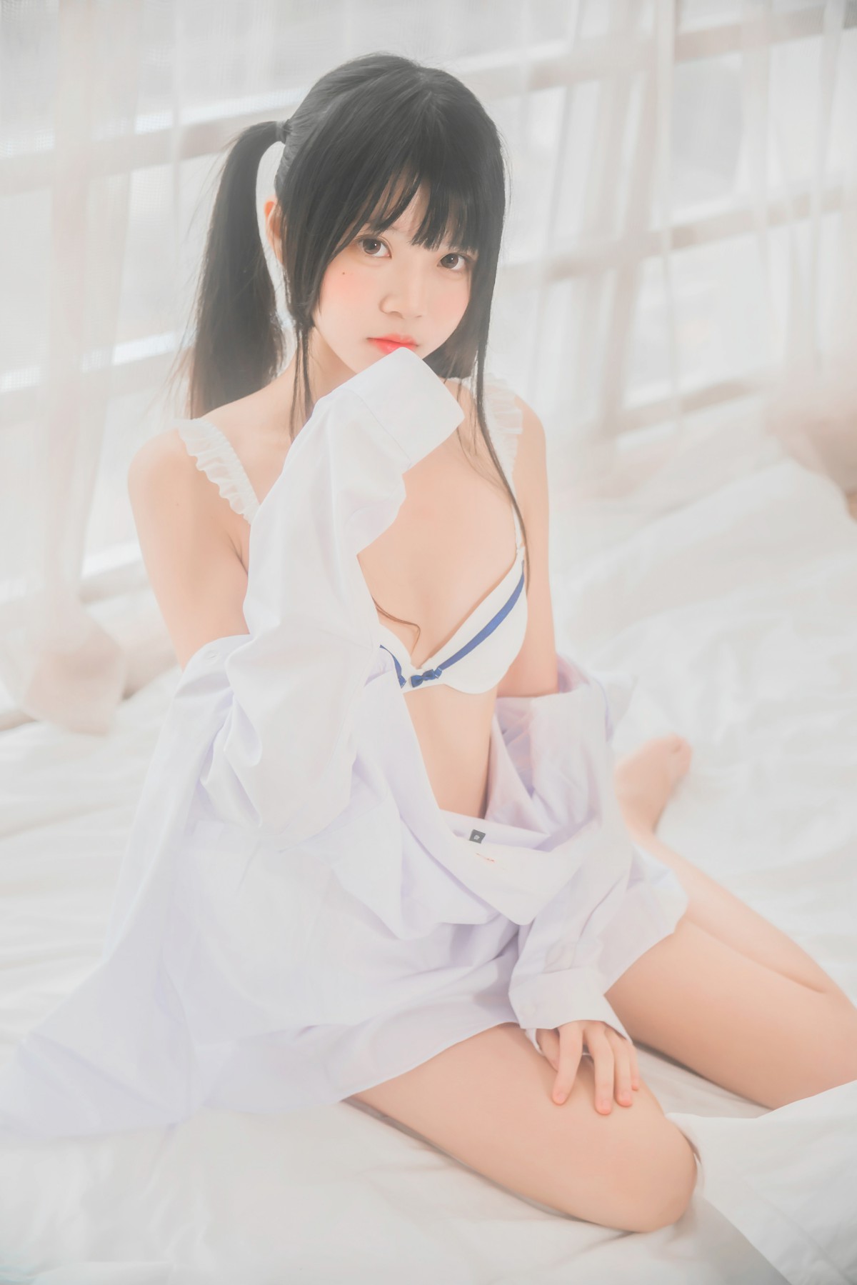 图片[34]-[桜桃喵]桜桃未熟-白衬衫双马尾 – COSPLAY-小乔阁